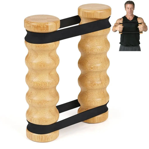 Rip Stick Efficient Upper Body Workout Equipment Home Gym, Adjustable Resistance Bands with Wooden Handles, Portable Exercise Equipment, Joint-Friendly, 8 Rip Stick Bands Included