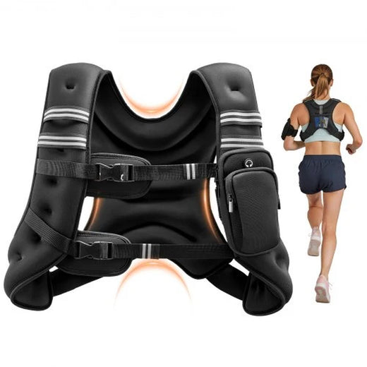 Weighted Vest, 20 Lbs Weight Vest with Reflective Stripe, Adjustable Buckle Body Weight Vest for Men Women, Workout Equipment for Strength Training, Running, Jogging, Fitness, and Weight Loss