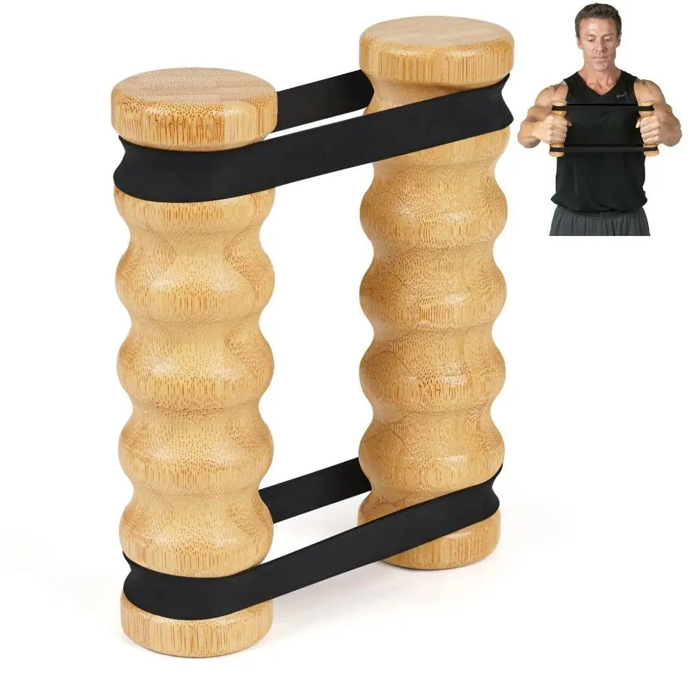 Rip Stick Efficient Upper Body Workout Equipment Home Gym, Adjustable Resistance Bands with Wooden Handles, Portable Exercise Equipment, Joint-Friendly, 8 Rip Stick Bands Included