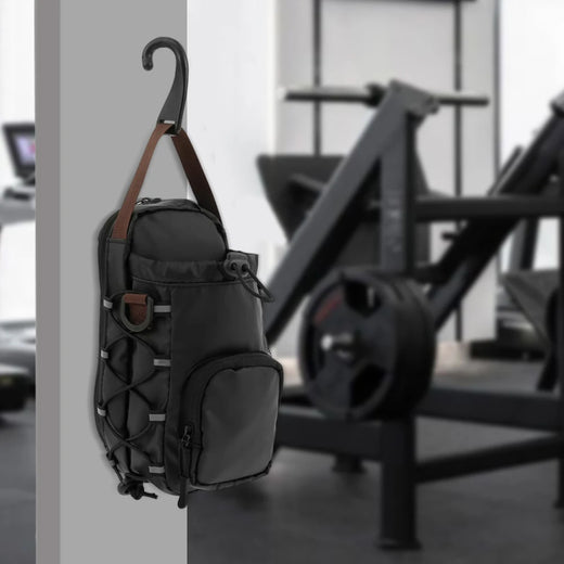Magnetic Gym Sling Bag with Water Bottle Holder Gym Crossbody Bag Gym Bottle Carrier Bag for Gym Sports Travel Carry-On Items